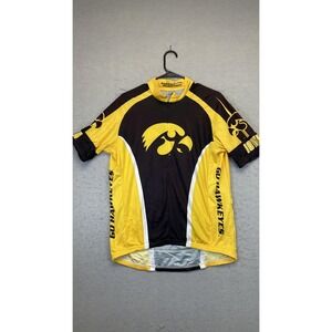 Iowa Hawkeyes Cycling Jersey Mens XL Black Yellow NCAA Adrenaline‎ Promotions